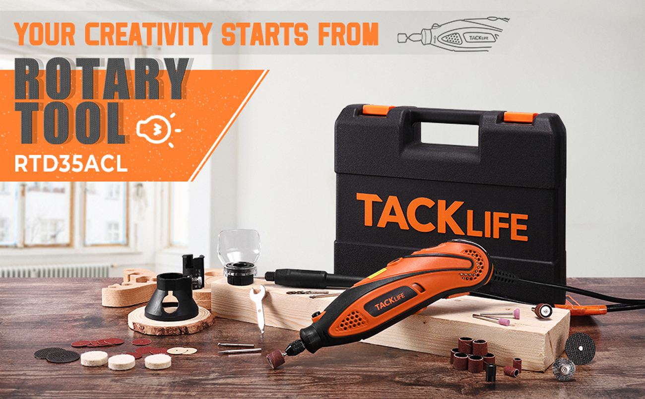 TACKLIFE Rotary Tool Kit, 135W Powerful Variable Speed Motor, 150pcs  Accessories, Keyless Chuck & Flex Shaft, and Carrying Case, Perfect For  Crafting & DIY Projects - RTSL50AC 