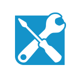 wrench over a screwdriver icon