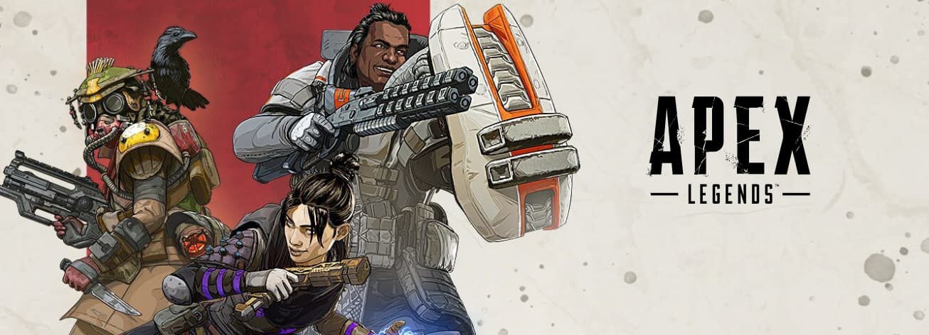 Apex Legends main banner featuring Blooudhound, Wraith and Gibraltar