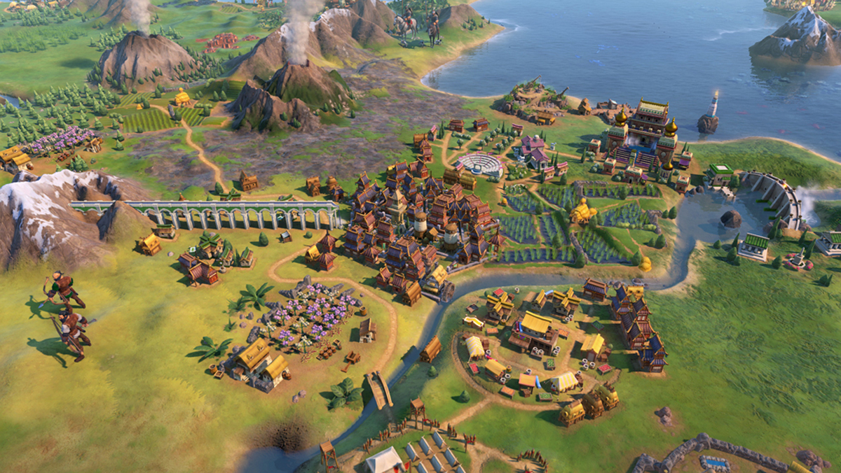 Civilization VI Screenshot Showing an Asian Country Settlement