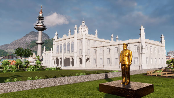 Tropico 6 Palace with Golden Statue of Dictator