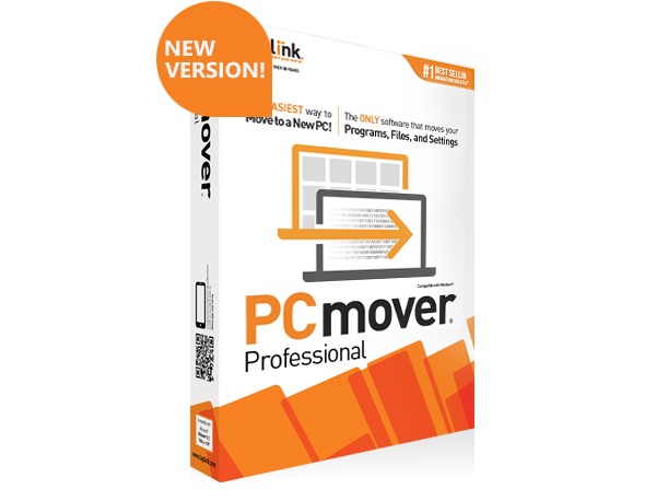 PCmover Professional software phsical box angled to right