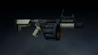 World War Z Weapon Art Showing a Grenade Launcer