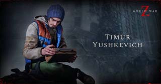 World War Z Character Art Showing Timur Yushkevich