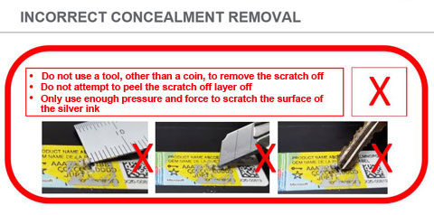incorrect concealment removal