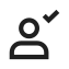  Icon of a person with a tick symbol  