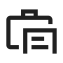  Icon of a suitcase and a piece of paper  