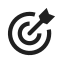   Icon of a dart aiming at the center of a target 