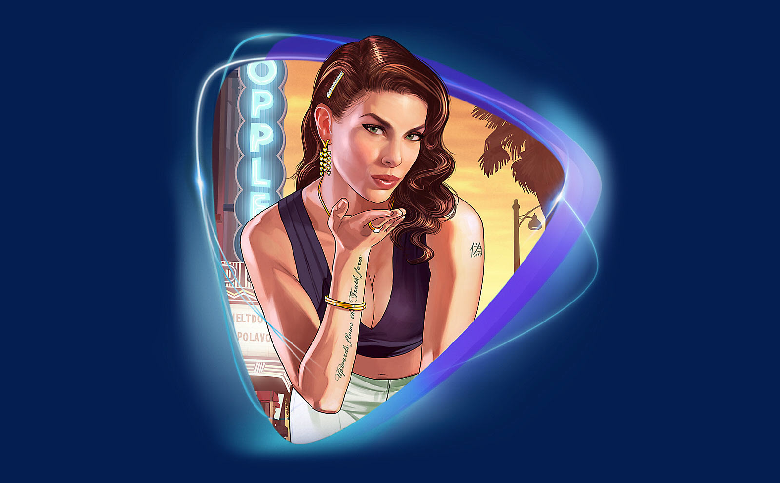 a woman in Grand Auto Theft 5 game