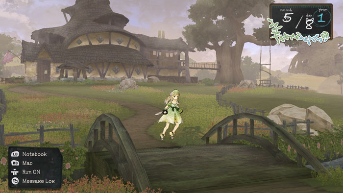 screenshot2 for Atelier Ayesha: The Alchemist of Dusk DX showing the main character traversing a countryside residence