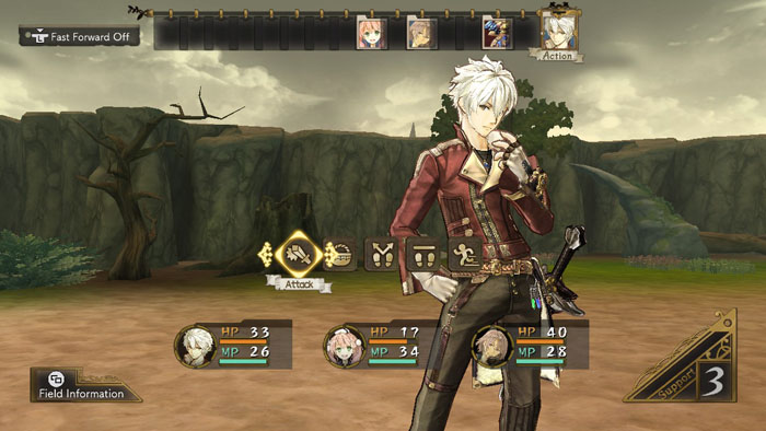 screenshot3 for Atelier Escha and Logy: Alchemists of the Dusk Sky DX showing the main character during a battle