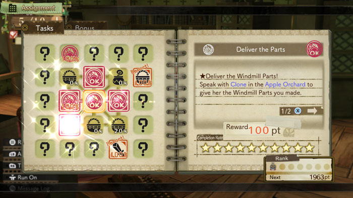 screenshot5 for Atelier Escha and Logy: Alchemists of the Dusk Sky DX showing a book menu screen