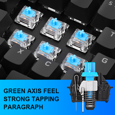 MK1 PC Mechanical Gaming Keyboards - 7-Color LED Backlit Mechanical  Keyboard - USB Mechanical Computer Keyboard Wired Blue Switches for MAC/PC  Gamers