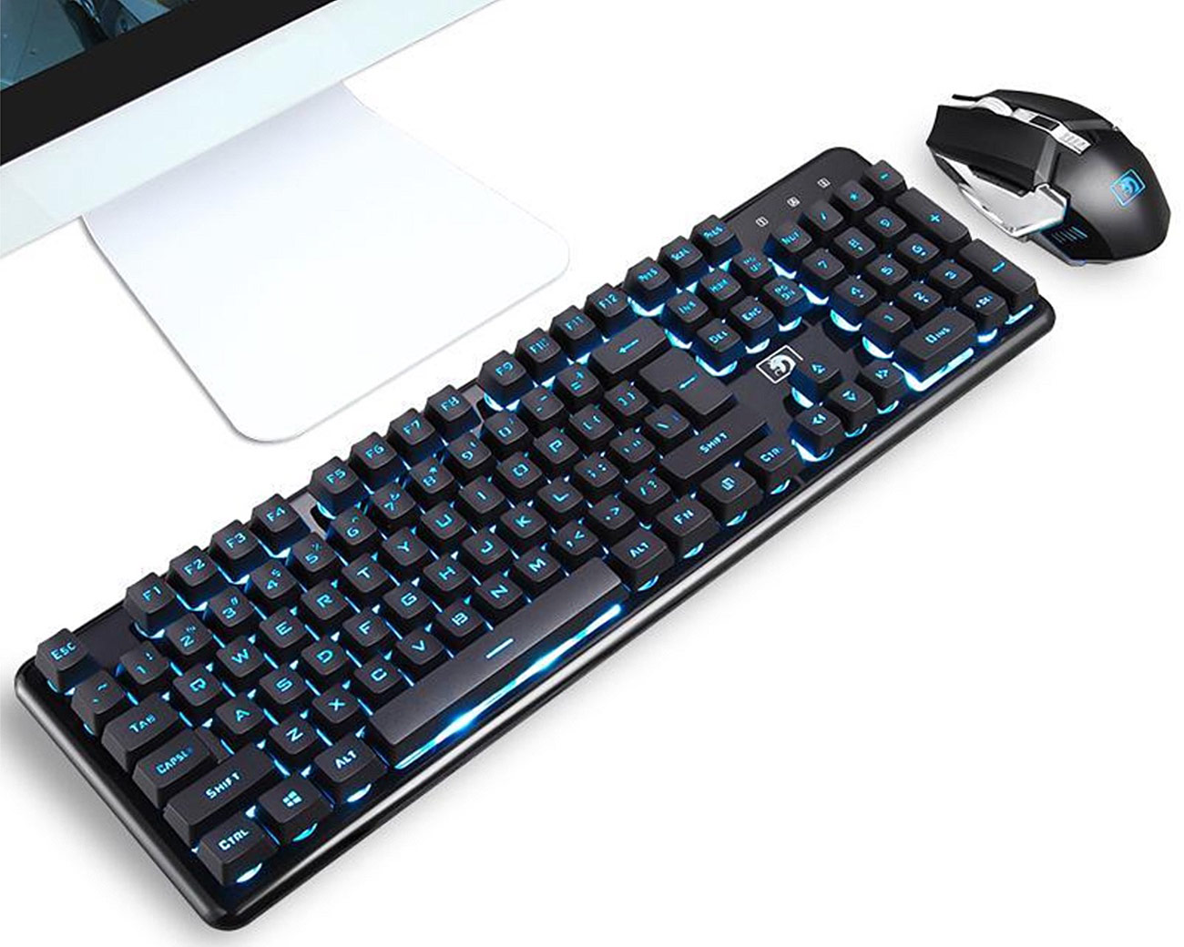 WUHAN WEI&WEN INTERNATIONAL TRANING E-sport Wireless Charging Glowing Manipulator Gaming Keyboard and Mouse Set