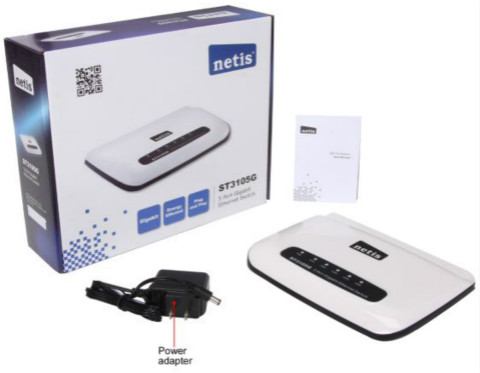 NETIS ST3105S SWITCH LAN 5 PORTE ETHERNET 10/100 MBPS RJ45 SDOPPIATORE HUB