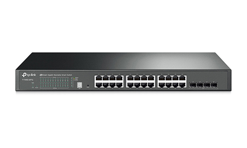 Product Image: JetStream 24-Port Gigabit Stackable Smart Switch with 4 10GE SFP+ Slots