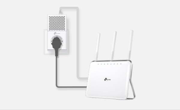 The TL-PA7010P KIT is connecting with router