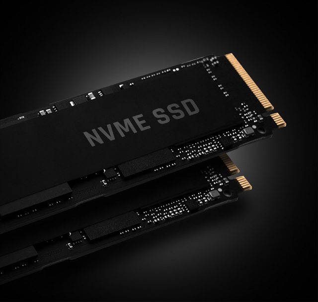 Two Black NVME SSDs Stacked on One Another