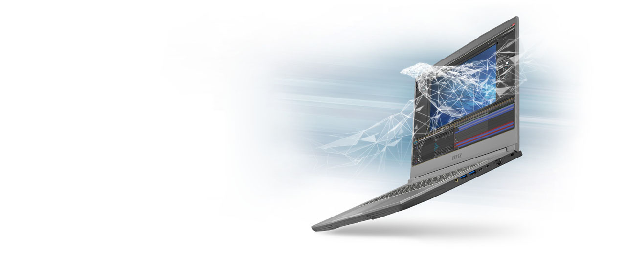 An opened laptop has an eagle jumped out