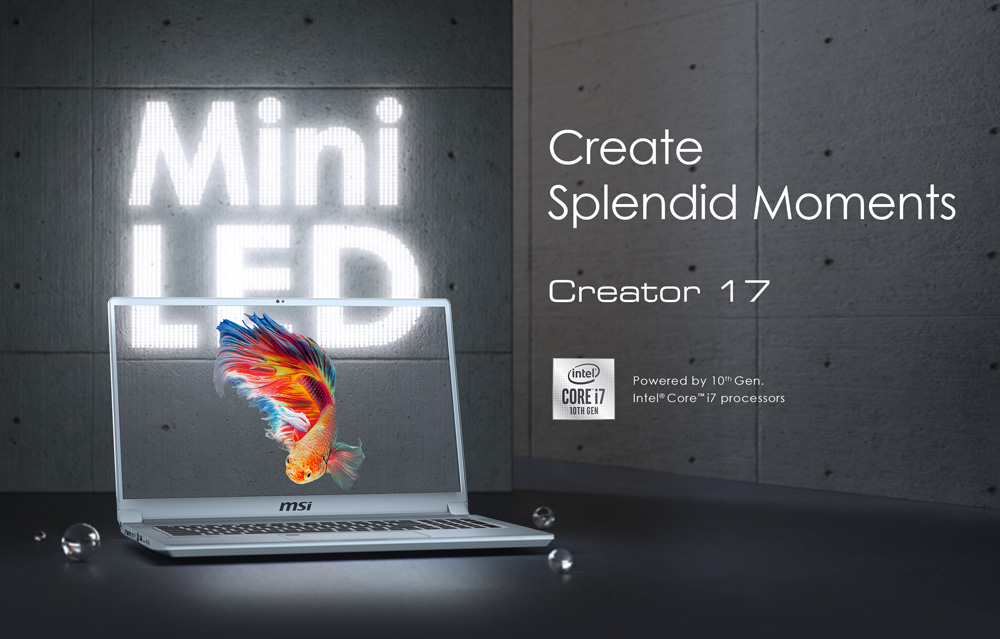 Hero Image: Creator 17 is placing on the ground. The text next to it says: Create Splendid Moments, Creator 17.