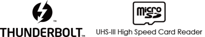 Logo - Thunderbolt and UHS-III High Speed Card Reader.
