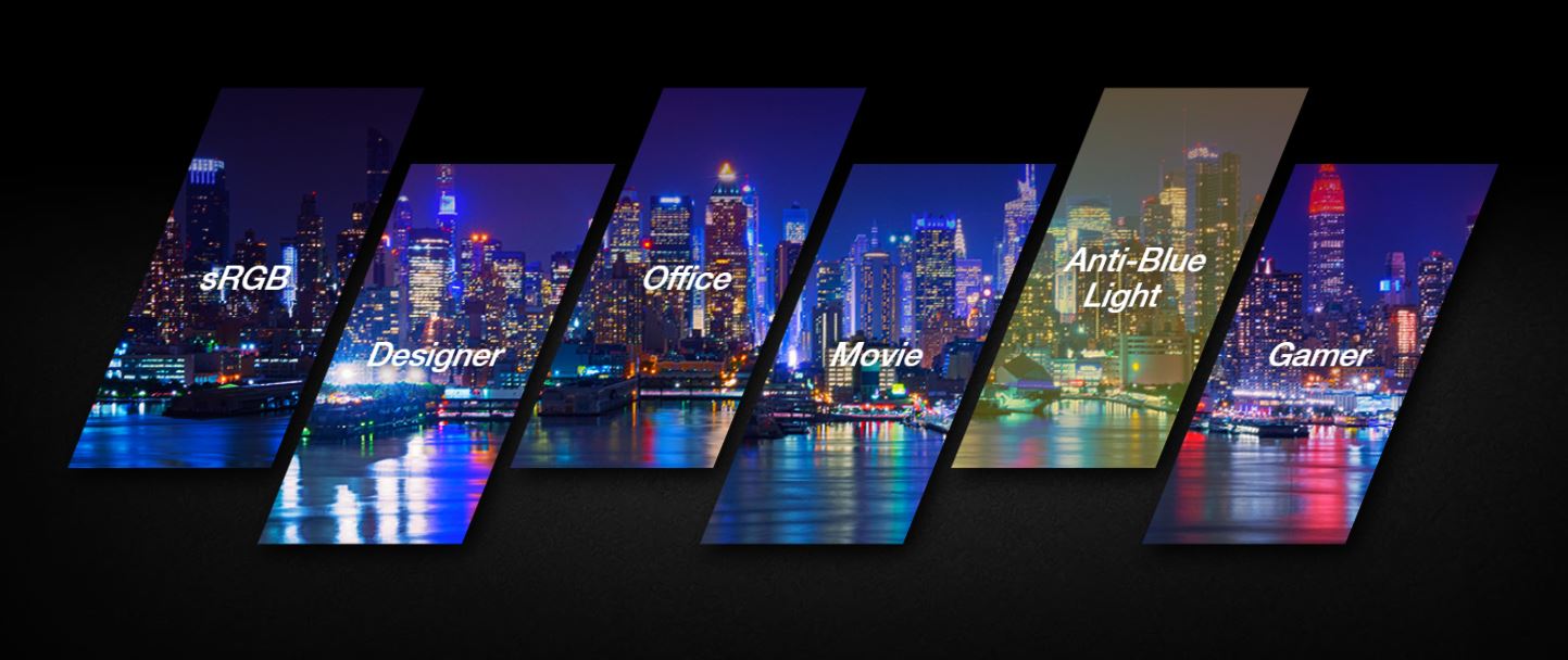 6 modes color setting.