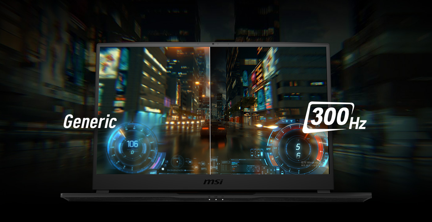 Comparison display effect: Left half is generic and right half is 300Hz