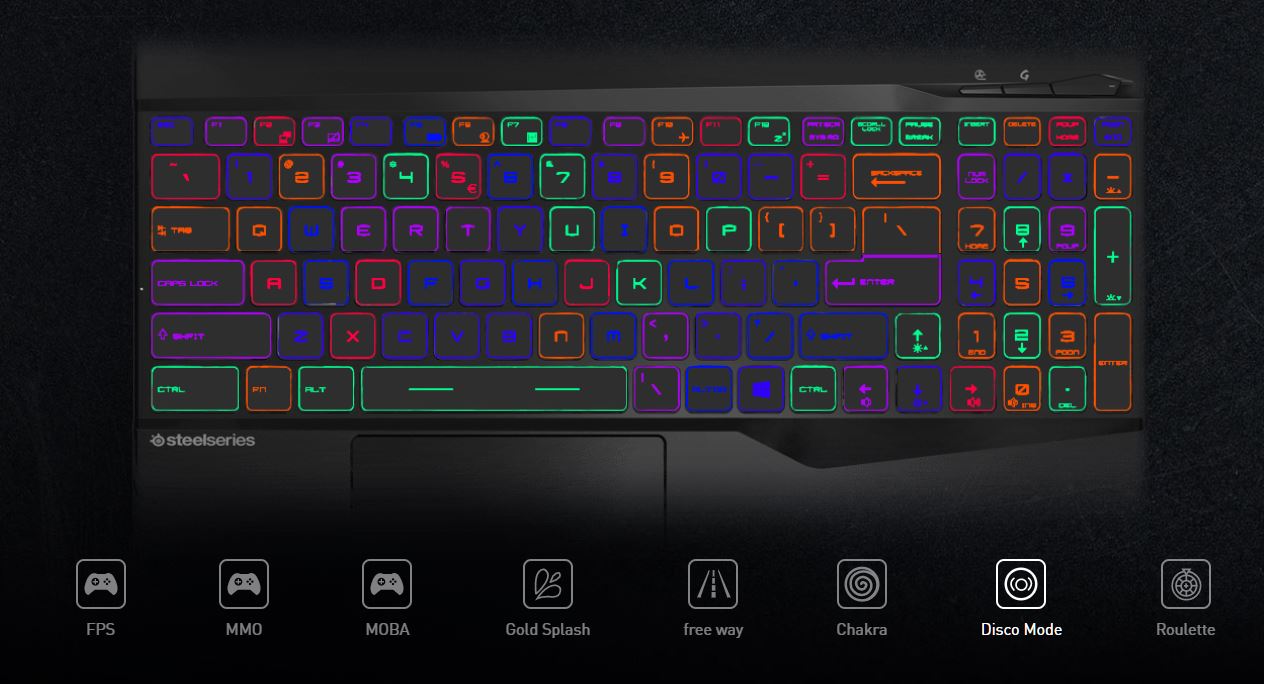RGB keyboard that supports multi mode lighting.