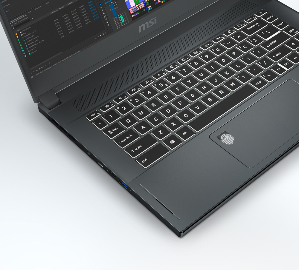 The detail security module on the keyboard.
