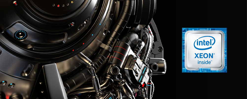 The Intel Xeon Inside logo next to a machine