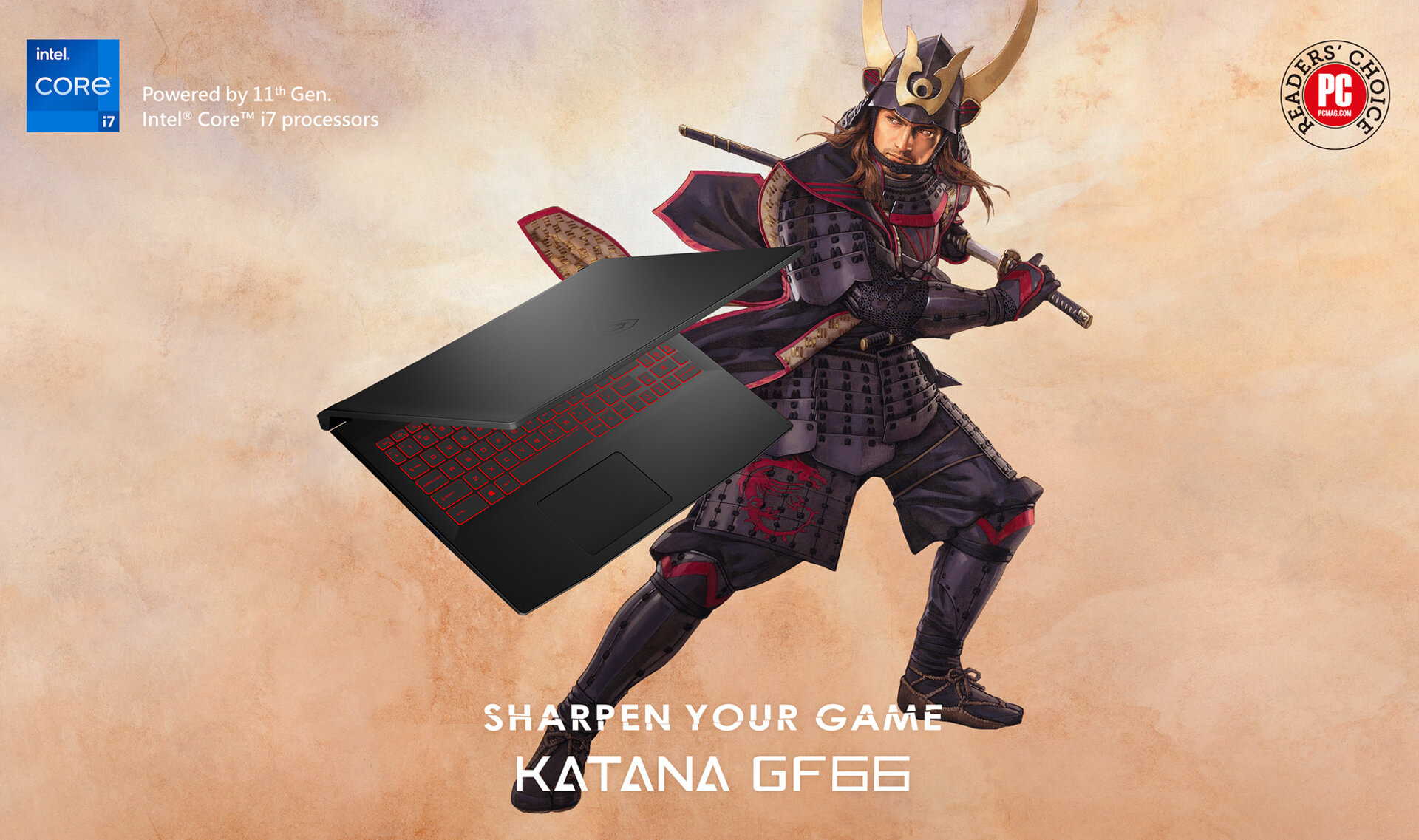 MSI Katana GF66 15.6 144Hz 3ms FHD Gaming Laptop Intel Core i7-11800H RTX  3060 16GB 512GB NVMe SSD Win11 (11UE-617)
