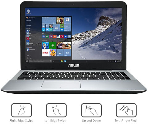 ASUS Laptop Intel Core i7-5500U 8 GB DDR3L Memory 1TB HDD Intel HD
