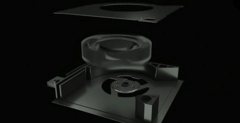 The anti dust cooling system components removed and floating above each other