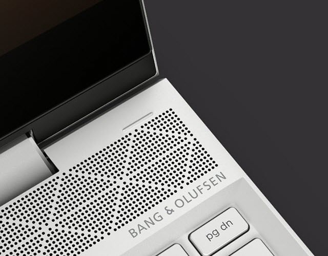 Closeup of the Speakers on the HP ENVY Laptop