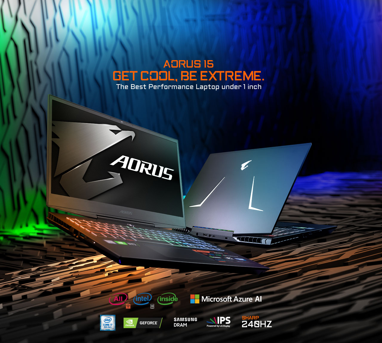 Aorus AORUS 15-SA-F71BDW Gaming Laptop Intel Core i7-9750H 2.60 