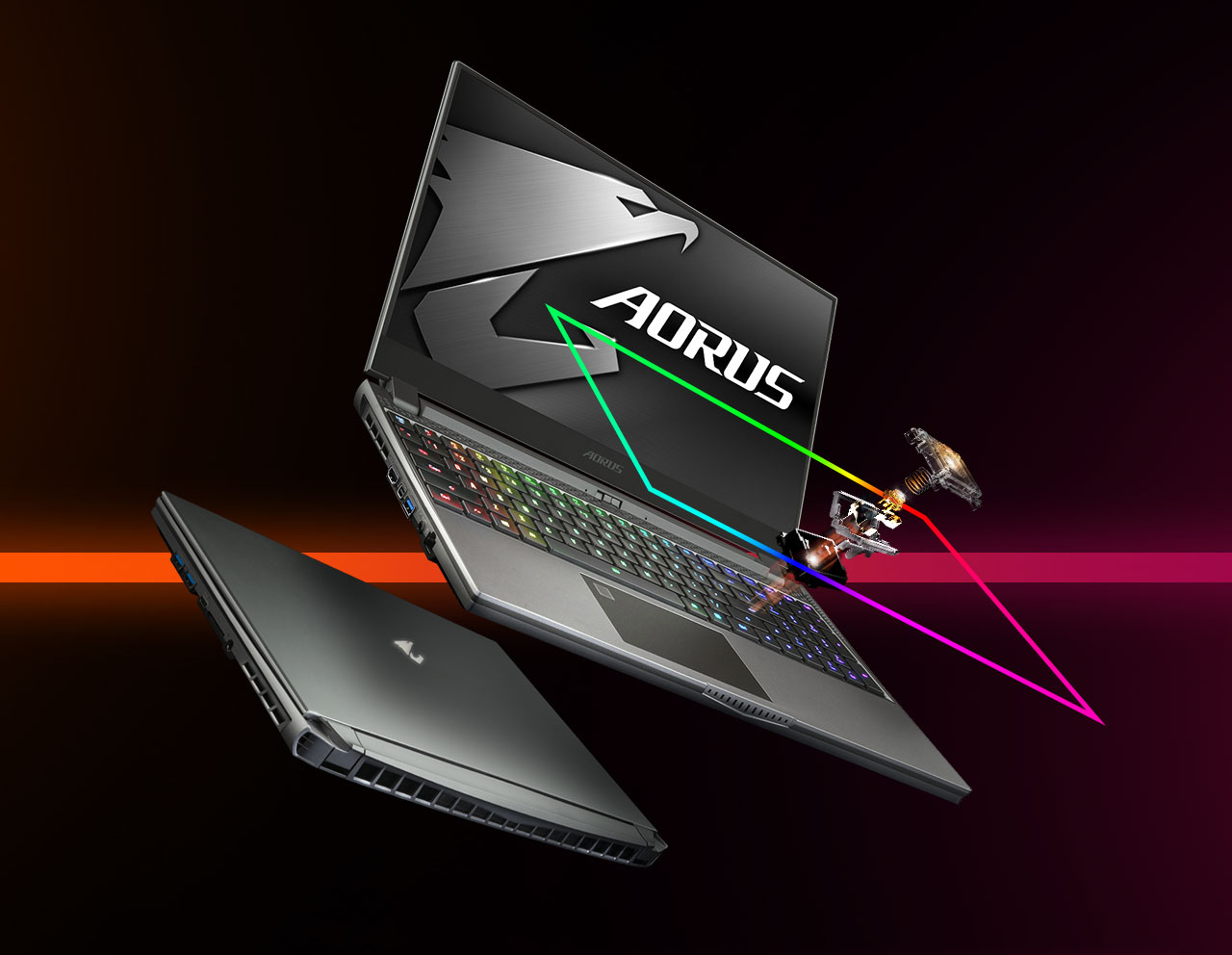 The widely opened Aorus 15G