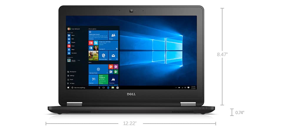 dimensions of Dell Latitude E7270