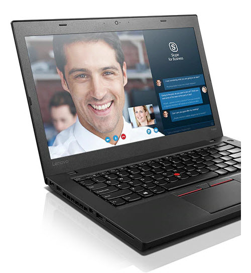 ThinkPad T460 having a video conference