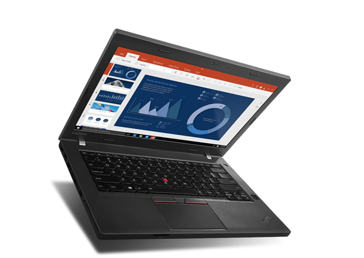 Lenovo ThinkPad T460 business laptop half closed