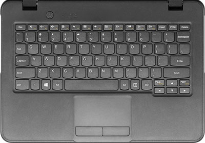  Top view of the keyboard  