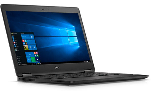 Dell Latitude E7470 angled to right showing Windows10 desktop