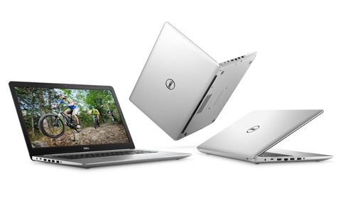Open Dell Laptops Giving the Illusion of Doing a Flip to the Right
