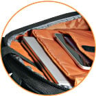 Wide, Ergonomic Shoulder Straps with Zippered Stash Pocket
