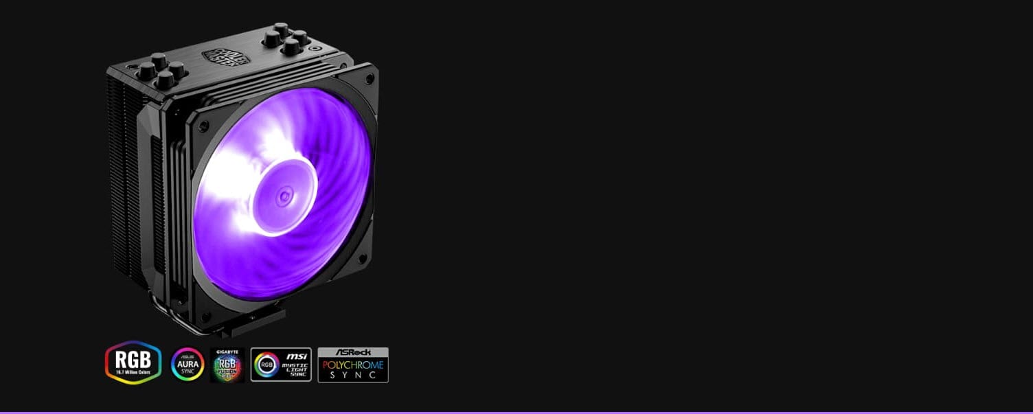 Dissipatore Cooler Master ad aria Hyper 212 RGB Black Edition - AK  Informatica