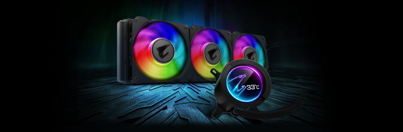 the front view of AORUS Liquid Cooler 360