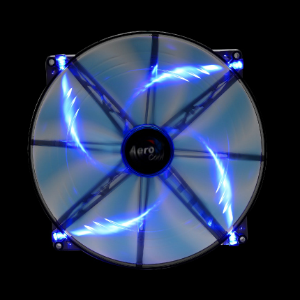 silent master 200mm blue led fan