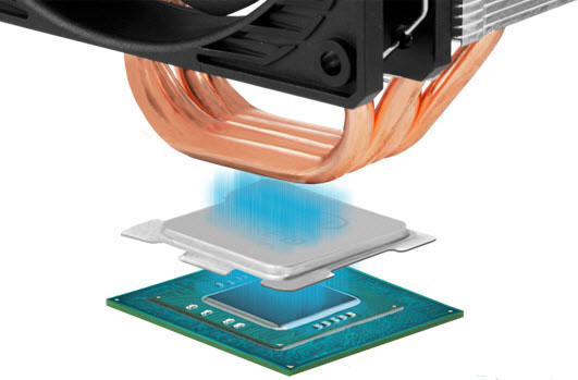 Freezer 34 CO contacting a high-end CPU