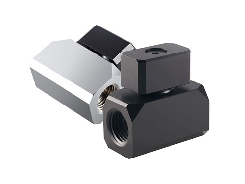 Silver and Black Phanteks Glacier Series G1/4 Premium Ball Valves