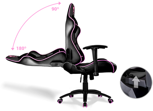 Cougar Armor One Eva (Pink) Gaming Chair with Breathable Premium PVC  Leather and Body-embracing High Back Design