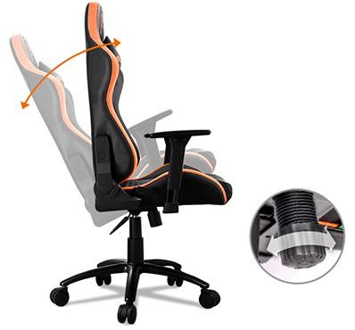 Cougar Cougar ARMOR TITAN PRO-3MTITANS.0001 170 deg Continuous Reclining  with Full Steel Frame 160 kg Orange & Black Gaming Chair ARMOR TITAN PRO  (3MTITANS.0001)